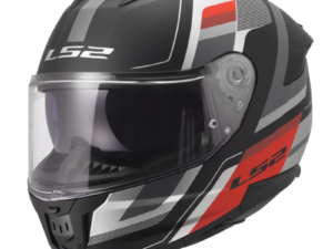 Capacete LS2 FF808 STREAM II VINTAGE - Preto mate/Cinza/Vermelho