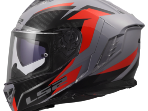 Capacete LS2 FF818 STORM III DYNAMO - Cinza/Vermelho